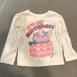Happy Birthday shirt for 2/3/4 year old girl